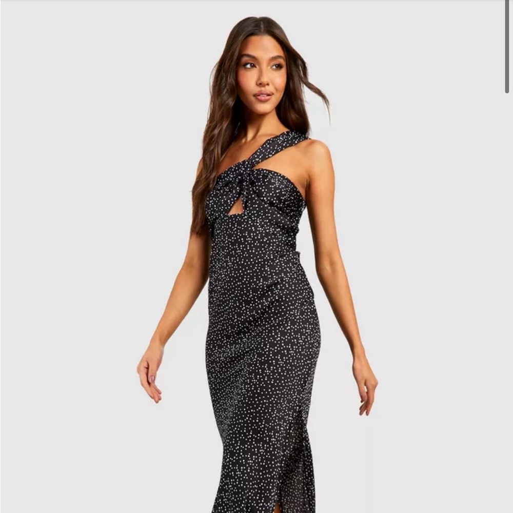 Boohoo polka dot dress